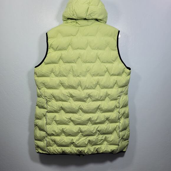 Ulla Popken Women's Hooded Neon Green Puffer Vest Size 20-22 3226-1Clo3 - Picture 5 of 8